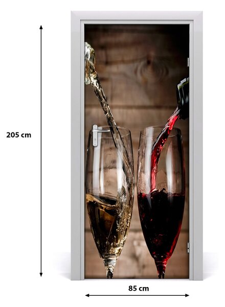 Fototapeta na dvere samolepiace víno v pohári 85x205 cm