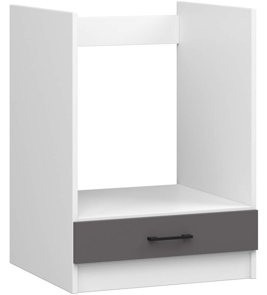 Ak furniture Kuchynská skrinka pod rúru OLIVIE 60x82 cm matná biela/matná grafitovo sivá