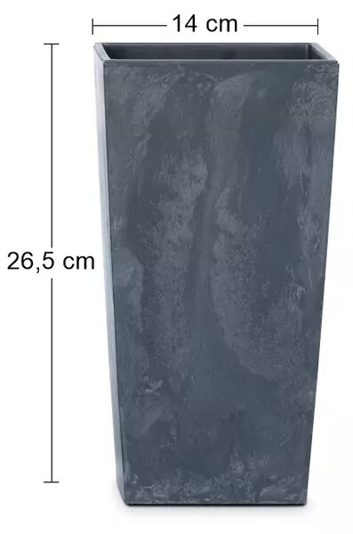 Plastový kvetináč DURS140E 14 cm - antracit