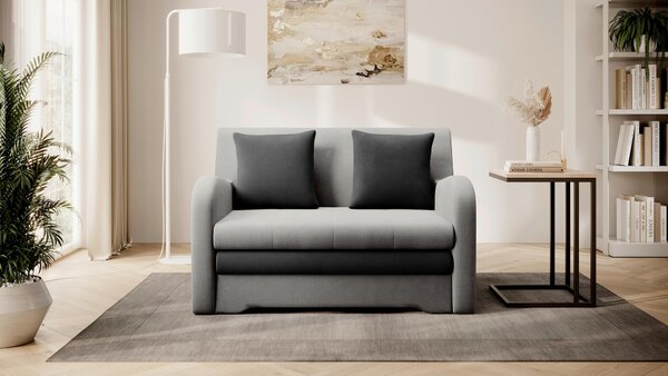ROZKLADACIA POHOVKA, textil, antracitová, svetlosivá MID.YOU - Sedačky, Online Only