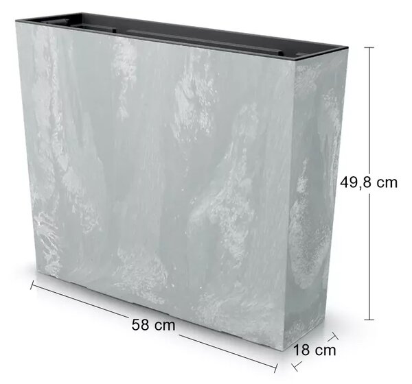 Plastový kvetináč DUC600TE 60 cm - sivý betón