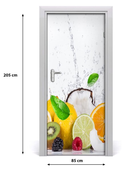 Fototapeta na dvere do domu samolepiace ovocie 85x205 cm