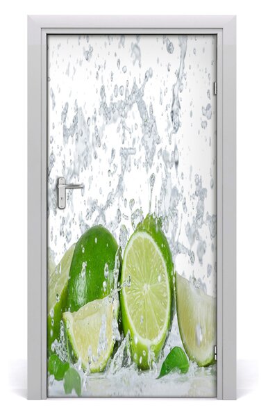 Fototapeta na dvere do domu samolepiace limetka 95x205 cm