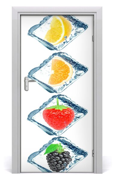 Fototapeta na dvere samolepiace ovocie a ľad 95x205 cm