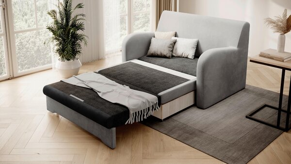 ROZKLADACIA POHOVKA, textil, antracitová, svetlosivá MID.YOU - Sedačky, Online Only