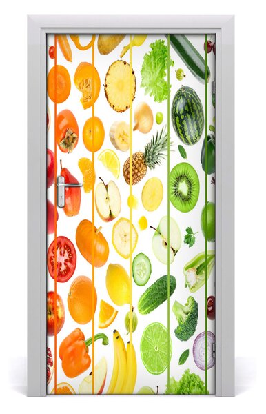 Fototapeta na dvere samolepiace ovocie a zeleninu 95x205 cm