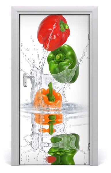 Fototapeta na dvere do domu samolepiace paprika 95x205 cm