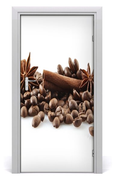Fototapeta na dvere samolepiace zrnká kávy 95x205 cm