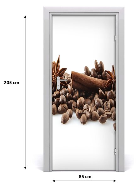 Fototapeta na dvere samolepiace zrnká kávy 85x205 cm