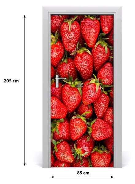 Fototapeta na dvere samolepiace jahoda 85x205 cm