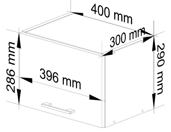 Ak furniture Kuchynská závesná skrinka Olivie G1 W 40 cm biela