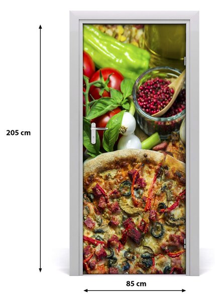 Fototapeta na dvere do domu samolepiace pizza 85x205 cm