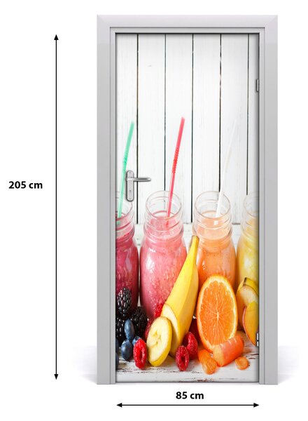 Fototapeta na dvere samolepiace farebné koktaily 85x205 cm