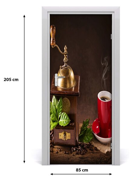 Fototapeta na dvere samolepiace mlynček na kávu 85x205 cm