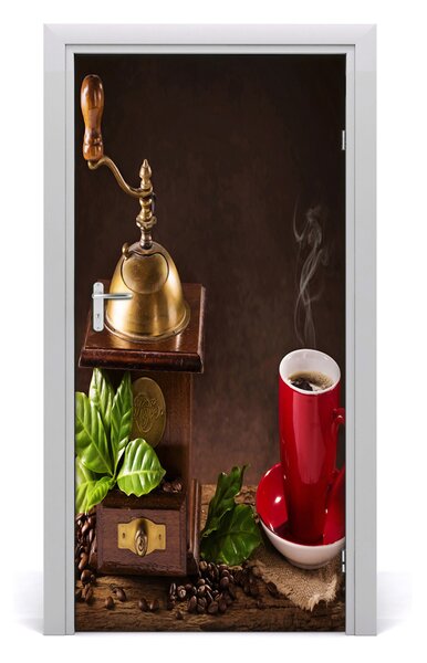 Fototapeta na dvere samolepiace mlynček na kávu 95x205 cm