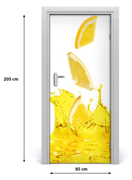 Fototapeta na dvere samolepiace citrónová šťava 85x205 cm