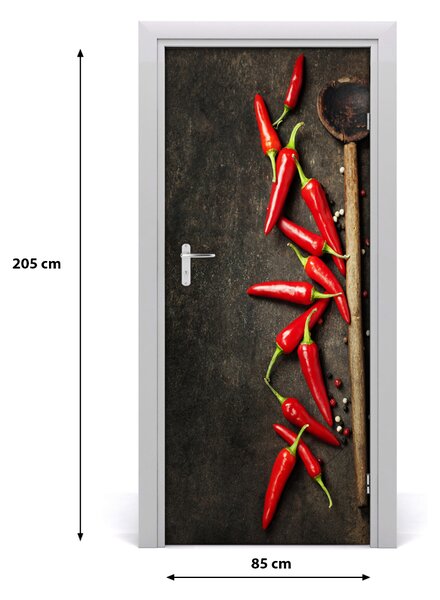 Fototapeta na dvere samolepiace chilli 85x205 cm