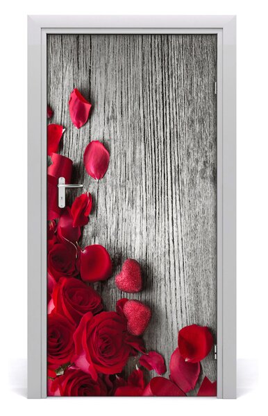 Fototapeta na dvere samolepiace červená ruža 95x205 cm