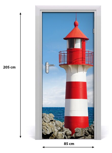 Fototapeta samolepiace na dvere morský maják 85x205 cm