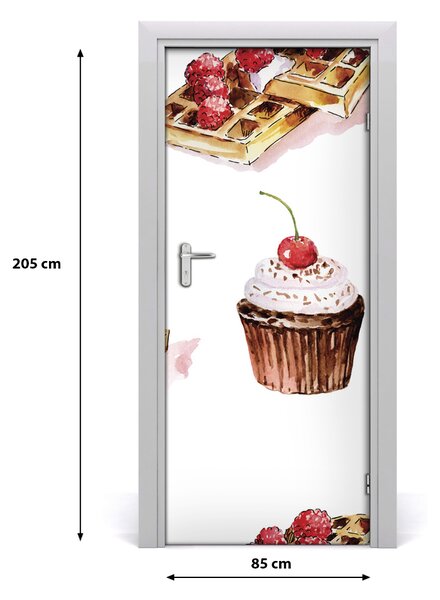 Fototapeta na dvere samolepiace bábovky a vafle 85x205 cm