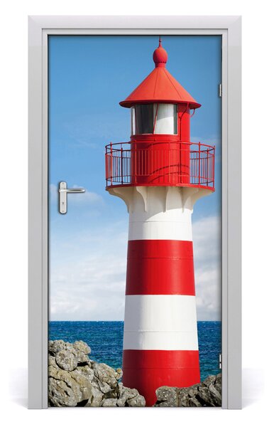 Fototapeta samolepiace na dvere morský maják 95x205 cm