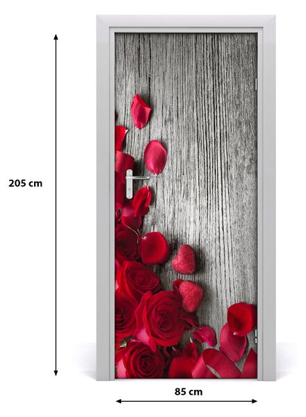 Fototapeta na dvere samolepiace červená ruža 85x205 cm