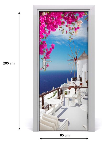 Fototapeta samolepiace na dvere Santorini Grécko 85x205 cm