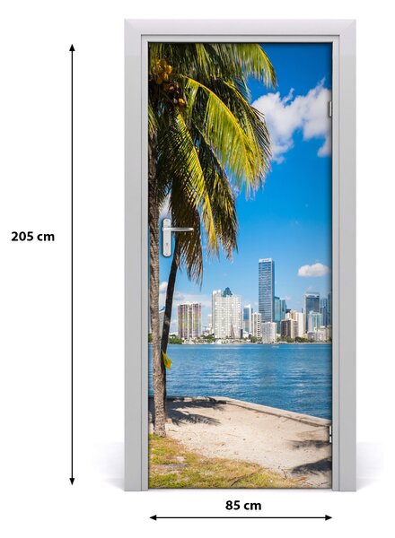 Fototapeta samolepiace na dvere miami 85x205 cm