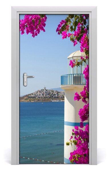 Fototapeta samolepiace na dvere morský maják 95x205 cm