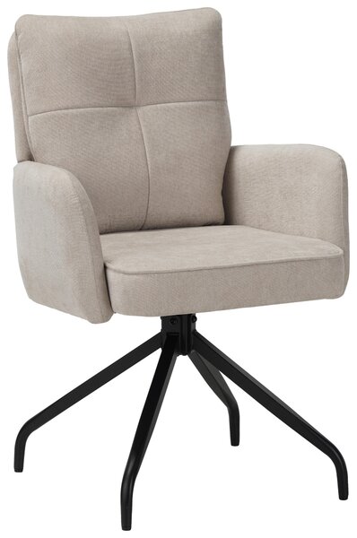 STOLIČKA S PODRÚČKAMI, železo, mikrovlákno, čierna, béžová Carryhome - Stoličky, Online Only