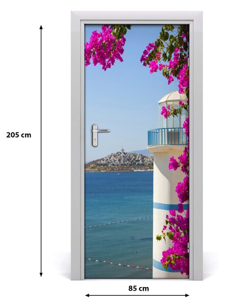 Fototapeta samolepiace na dvere morský maják 85x205 cm