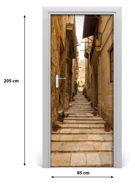 Fototapeta samolepiace dvere Malta uličky 85x205 cm