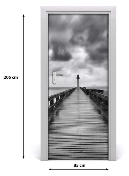 Fototapeta samolepiace na dvere morský maják 85x205 cm