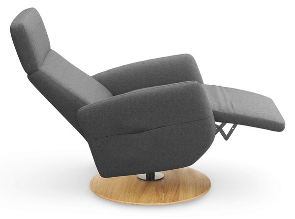 RELAXAČNÉ KRESLO, textil, tmavosivá Sit & More - Online Only obývacie izby, Online Only