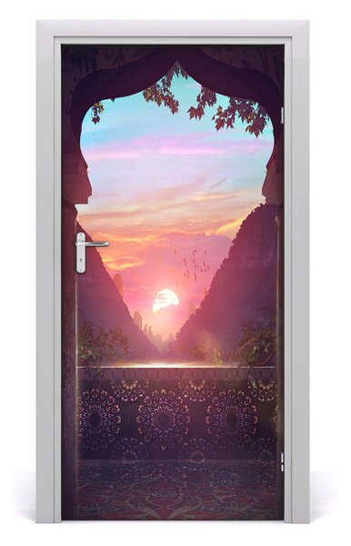 Fototapeta samolepiace dvere architektúra východ 95x205 cm