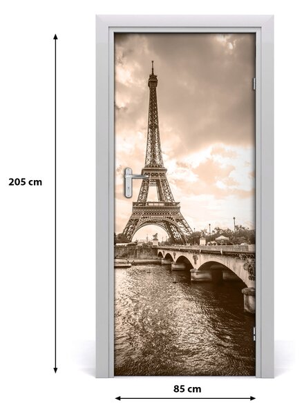 Fototapeta samolepiace na dvere Eiffelova veža 85x205 cm