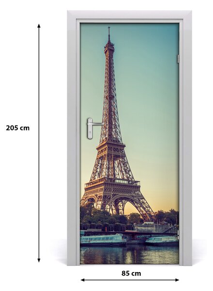 Fototapeta samolepiace na dvere Eiffelova veža 85x205 cm