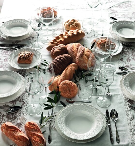 Biely porcelánový tanier Brandani Gran Gala, ⌀ 25 cm