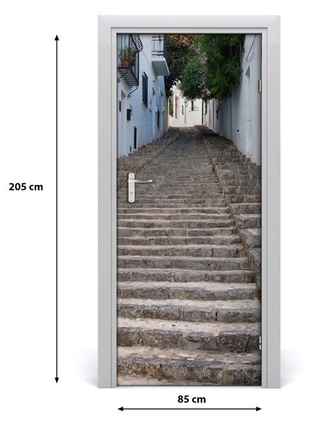 Fototapeta samolepiace na dvere kamenné schody 85x205 cm