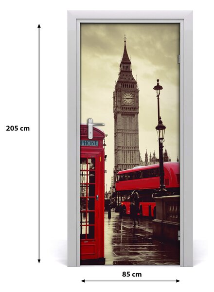 Fototapeta samolepiace na dvere Elizabeth Tower Londýn 85x205 cm