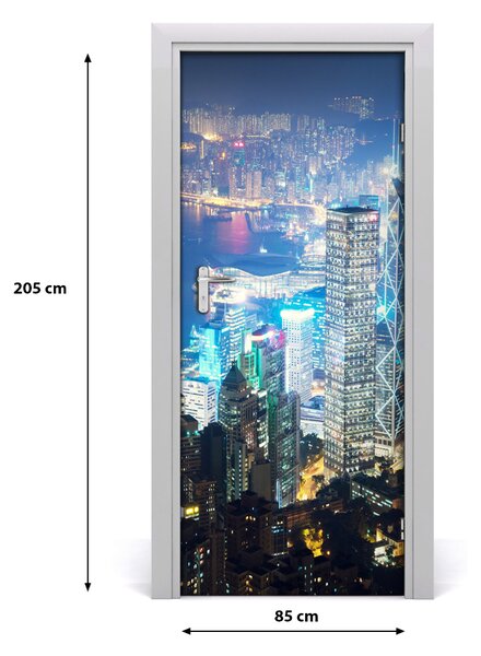 Fototapeta samolepiace na dvere Hong kong noc 85x205 cm