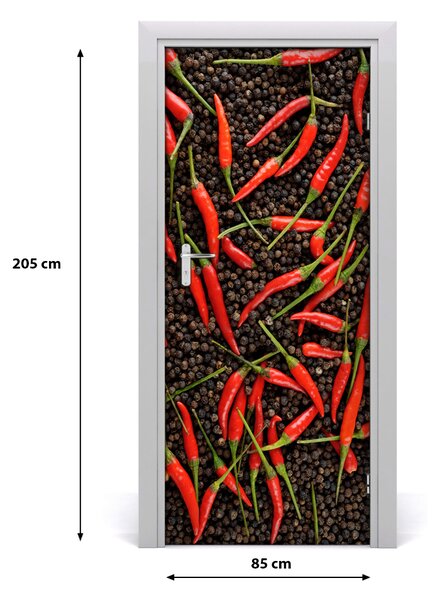 Fototapeta na dvere samolepiace chilli 85x205 cm