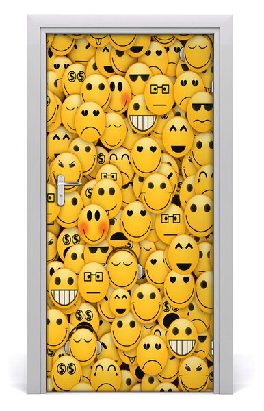 Fototapeta samolepiace na dvere emotikony 95x205 cm