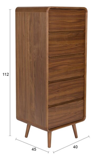 Hnedá komoda z jaseňového dreva 45x112x40 cm Rise – Zuiver