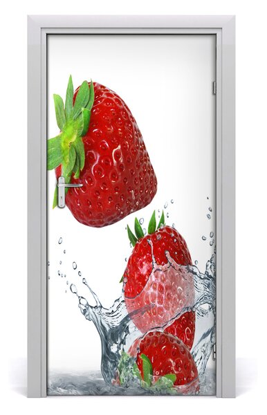 Fototapeta na dvere samolepiace jahody 95x205 cm