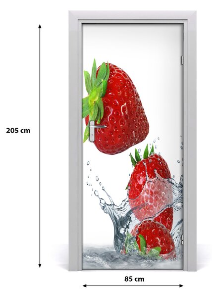 Fototapeta na dvere samolepiace jahody 85x205 cm