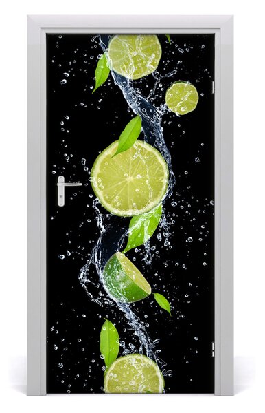 Fototapeta na dvere do domu samolepiace limetky 95x205 cm