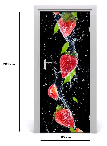 Fototapeta na dvere samolepiace jahody 85x205 cm