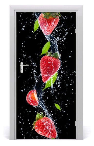 Fototapeta na dvere samolepiace jahody 95x205 cm