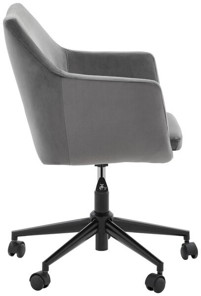 OTOČNÁ STOLIČKA, velúr, čierna, tmavosivá Carryhome - Kancelárske stoličky